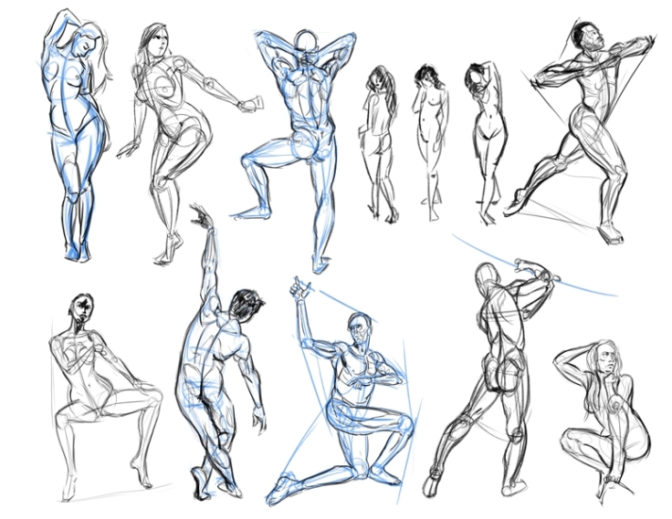 Figure practice. Used references. Done in Clip Studio. 